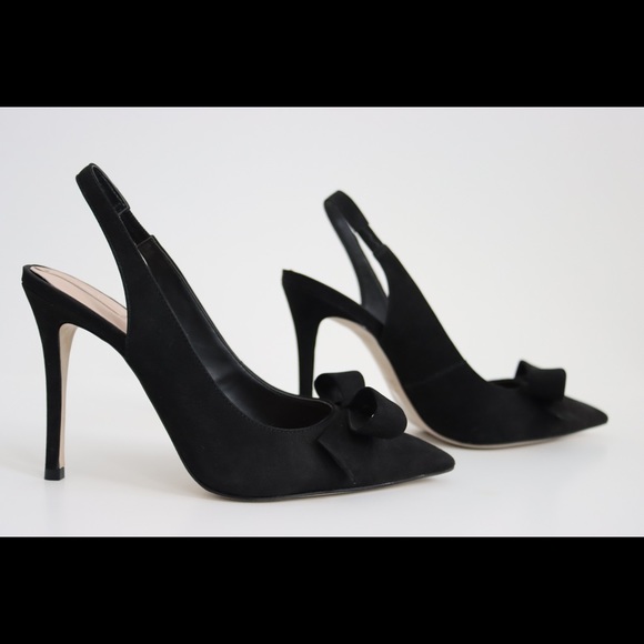 Suede Slingback Heels - Picture 4 of 5
